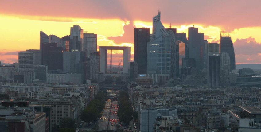 La Défense - paris - couché de soleil