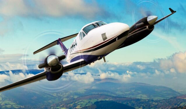 king air 200 dans les airs