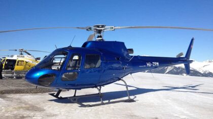 AS350 sur la piste