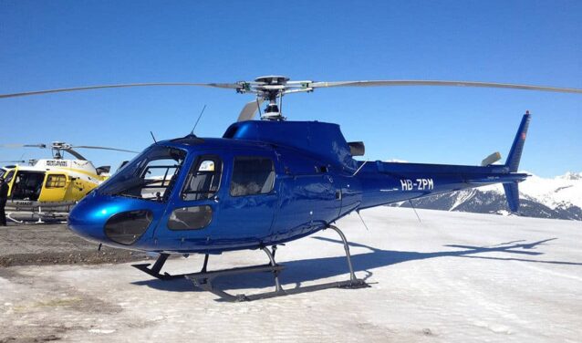 AS350 sur la piste