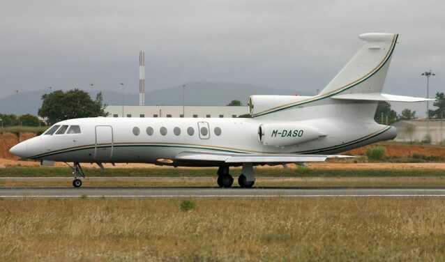 Dassault Falcon 50EX sur la piste