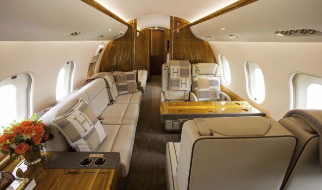 global express jet privé intérieur