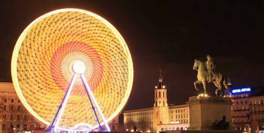 Lyon nuit grande roue