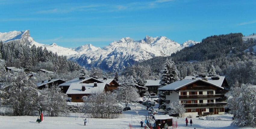 Station de ski de Megève enneigée