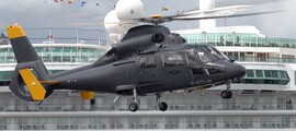 Hélicoptère Robinson R22 intérieur en cuir gris