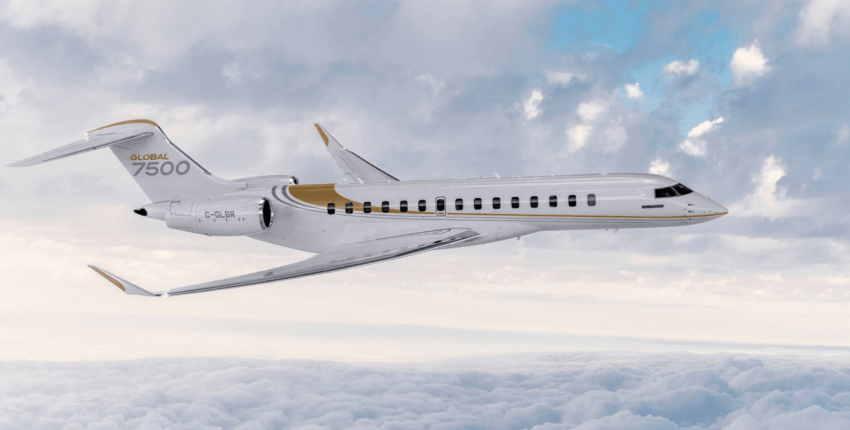 Global 7500 en vol