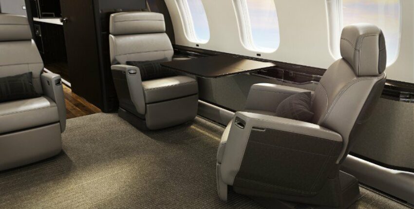 Intérieur jet privé Global 8000 Bombardier