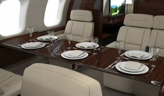 Intérieur jet privé Global 8000 Bombardier