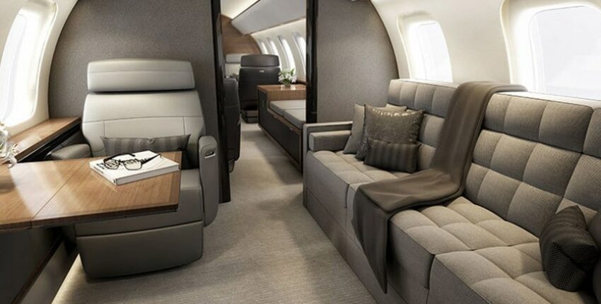 Intérieur jet privé Global 8000 Bombardier