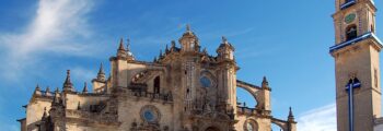 Cathédrale Jerez de la Frontera par beau temps.