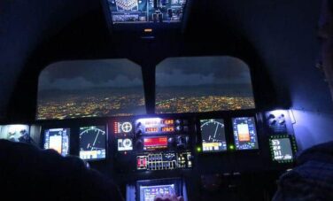 Cockpit vue de nuit