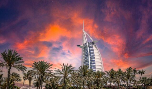 burj al arab couché de soleil