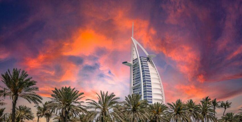 burj al arab couché de soleil