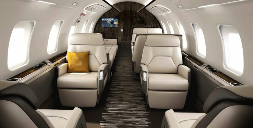 location de jet privé Cabine luxueuse du Challenger 650