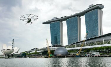 Volocopter à Marina Bay Sands, Singapour.