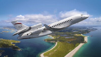 Il Falcon 8X migliora la sua cabina