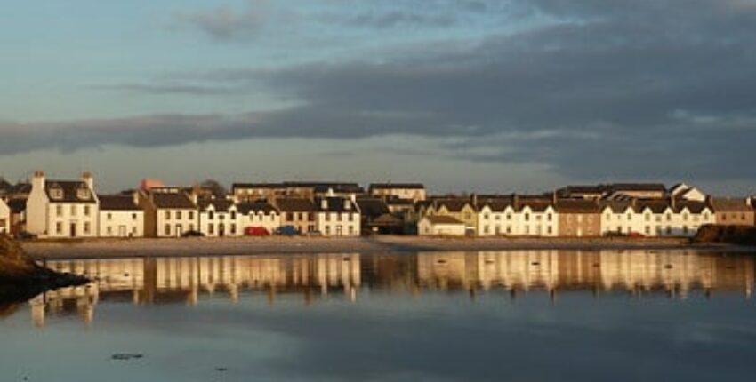 maisons bord de plage port Ellen, île d'islay