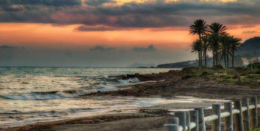 plage couché de soleil Almeria