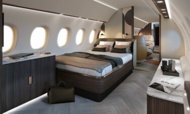 Falcon10X - dormir dans un avion