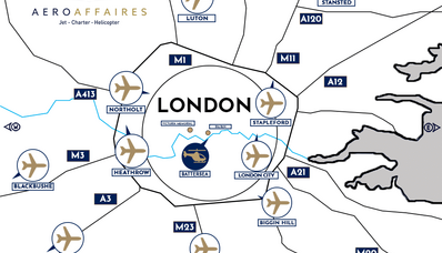 Dove far atterrare un jet privato a Londra